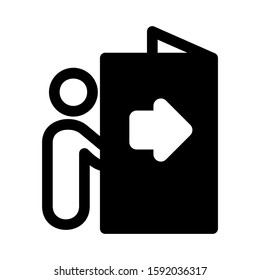 exit icon isolated sign symbol vector illustration - high quality black style vector icons
