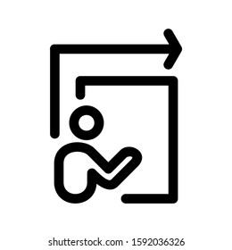 exit icon isolated sign symbol vector illustration - high quality black style vector icons
