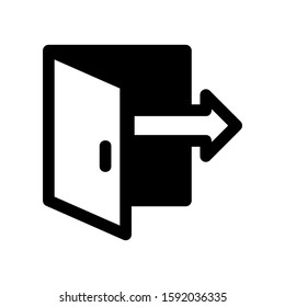 exit icon isolated sign symbol vector illustration - high quality black style vector icons
