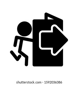 exit icon isolated sign symbol vector illustration - high quality black style vector icons

