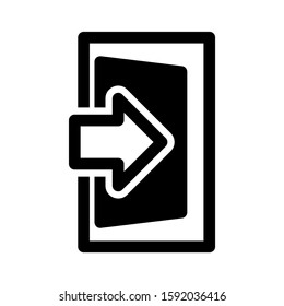 exit icon isolated sign symbol vector illustration - high quality black style vector icons
