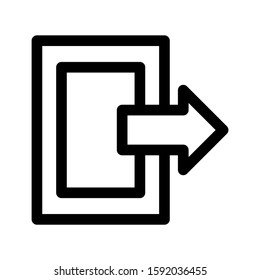 exit icon isolated sign symbol vector illustration - high quality black style vector icons
