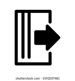 exit icon isolated sign symbol vector illustration - high quality black style vector icons
