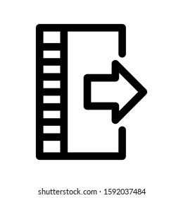 exit icon isolated sign symbol vector illustration - high quality black style vector icons

