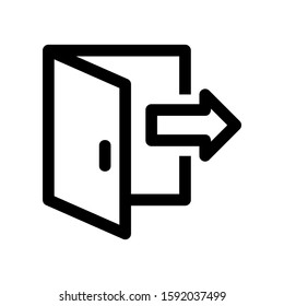 exit icon isolated sign symbol vector illustration - high quality black style vector icons
