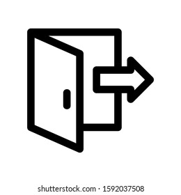 exit icon isolated sign symbol vector illustration - high quality black style vector icons
