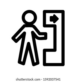 exit icon isolated sign symbol vector illustration - high quality black style vector icons
