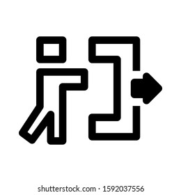 exit icon isolated sign symbol vector illustration - high quality black style vector icons
