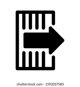 exit icon isolated sign symbol vector illustration - high quality black style vector icons

