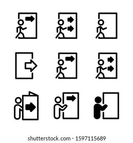 exit icon isolated sign symbol vector illustration - high quality black style vector icons
