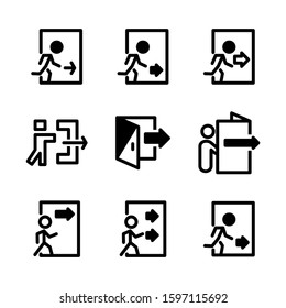 exit icon isolated sign symbol vector illustration - high quality black style vector icons
