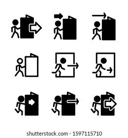 exit icon isolated sign symbol vector illustration - high quality black style vector icons
