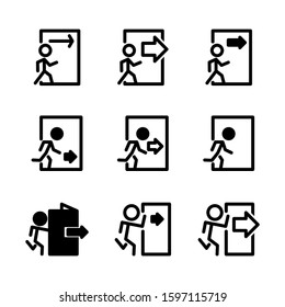 exit icon isolated sign symbol vector illustration - high quality black style vector icons
