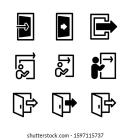 exit icon isolated sign symbol vector illustration - high quality black style vector icons
