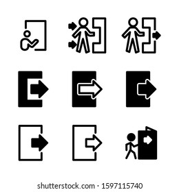 exit icon isolated sign symbol vector illustration - high quality black style vector icons
