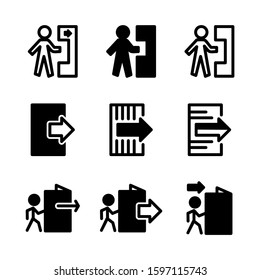 exit icon isolated sign symbol vector illustration - high quality black style vector icons
