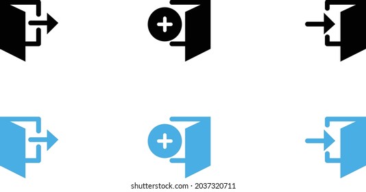 icono de salida icono de linterna logotipo símbolo gráfico icono Elementos gráficos