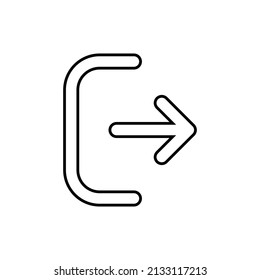 Exit icon in line style