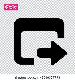 Exit icon, log out icon, leave icon, EPS format vector icon illustration file