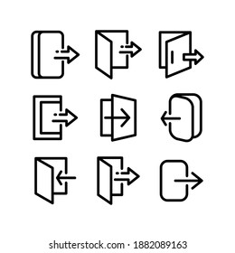 exit icon or logo isolated sign symbol vector illustration - Collection of high quality black style vector icons
