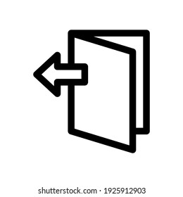 exit icon or logo isolated sign symbol vector illustration - high quality black style vector icons
