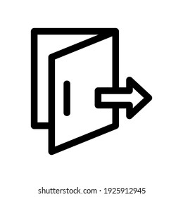 exit icon or logo isolated sign symbol vector illustration - high quality black style vector icons
