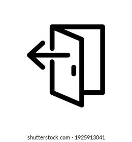 exit icon or logo isolated sign symbol vector illustration - high quality black style vector icons
