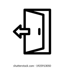 exit icon or logo isolated sign symbol vector illustration - high quality black style vector icons
