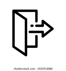 icono de salida o logotipo símbolo de signo aislado ilustración vectorial de alta calidad estilo negro iconos vectoriales
