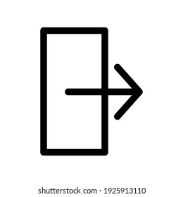 exit icon or logo isolated sign symbol vector illustration - high quality black style vector icons
