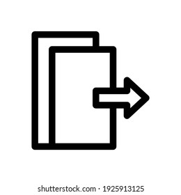 exit icon or logo isolated sign symbol vector illustration - high quality black style vector icons

