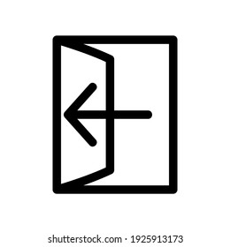 exit icon or logo isolated sign symbol vector illustration - high quality black style vector icons
