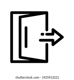 exit icon or logo isolated sign symbol vector illustration - high quality black style vector icons
