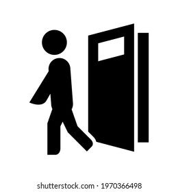 exit icon or logo isolated sign symbol vector illustration - high quality black style vector icons
