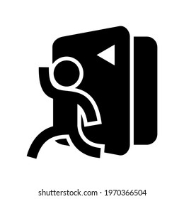 exit icon or logo isolated sign symbol vector illustration - high quality black style vector icons
