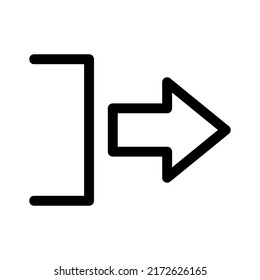 exit icon or logo isolated sign symbol vector illustration - high quality black style vector icons
