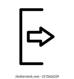 exit icon or logo isolated sign symbol vector illustration - high quality black style vector icons
