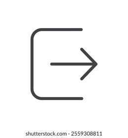 Exit icon Logo symbol outline set