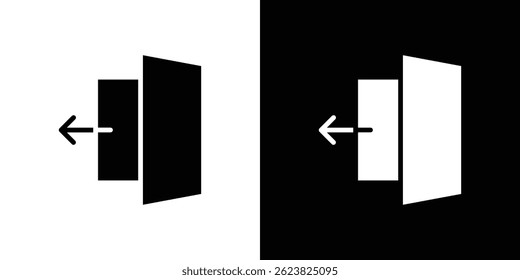 Exit icon for logo web mobile app UI design.