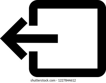 The exit icon. Logout and output, outlet, out symbol. Flat Vector illustration