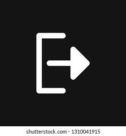 The exit icon. Logout and output, outlet, out symbol. Vector logo