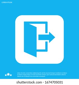 Exit icon. Logout and output, outlet, out symbol. Vector