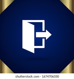 Exit icon. Logout and output, outlet, out symbol. Vector