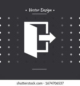 Icono de salida. Cierre de sesión y salida, salida, símbolo de salida. Vector