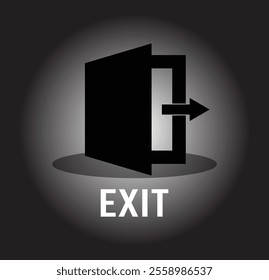 The exit icon. Logout and output, outlet, out symbol. Flat  design. The exit icon vector illustration on white background eps 10.