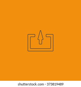 The exit icon. Logout and output, outlet, out symbol. Flat illustration.