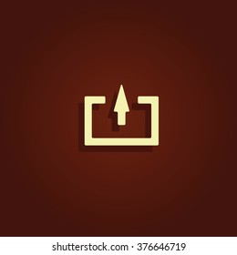 The exit icon. Logout and output, outlet, out symbol. Flat illustration.