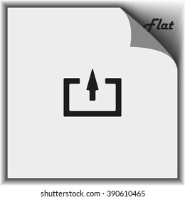 The exit icon. Logout and output, outlet, out symbol. Flat illustration.