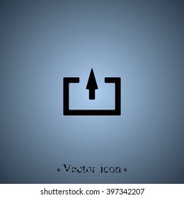 The exit icon. Logout and output, outlet, out symbol. Flat illustration.