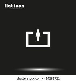 The exit icon. Logout and output, outlet, out symbol. Flat illustration.